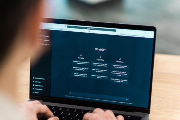 ChatGPT, AI Chat, on laptop